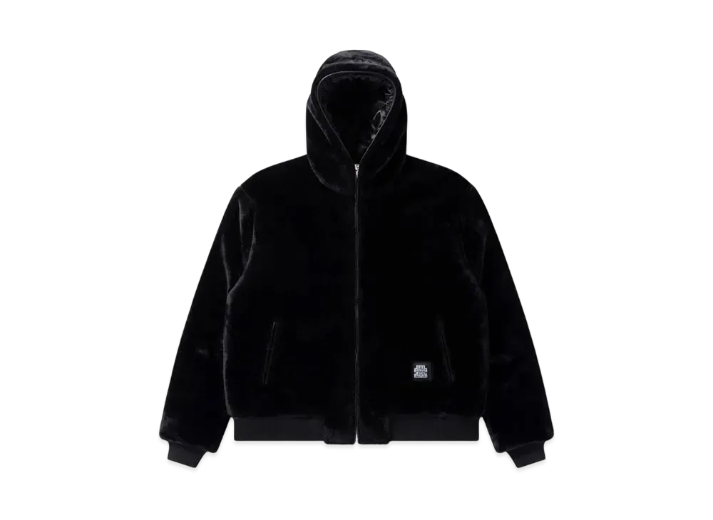 BlackEyePatch Mohair Faux Fur Hodded Jacket "Black"