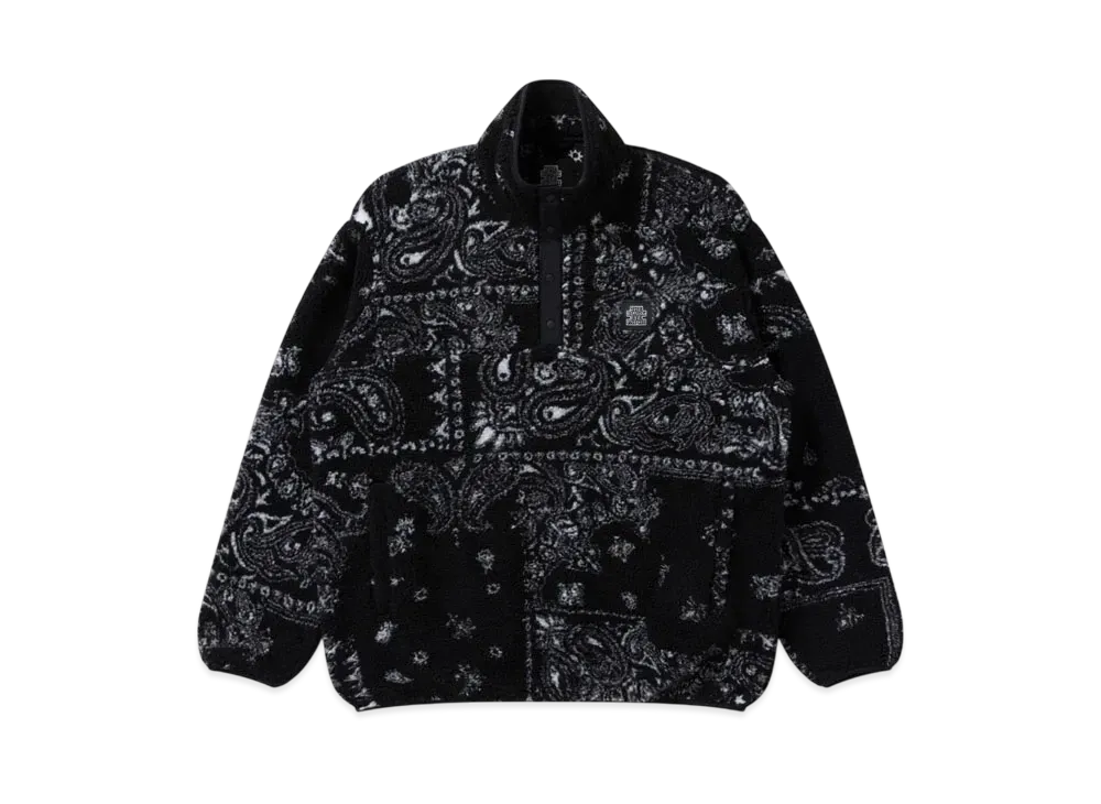 BlackEyePatch OG Label Paisley Fleece Pullover "Black"