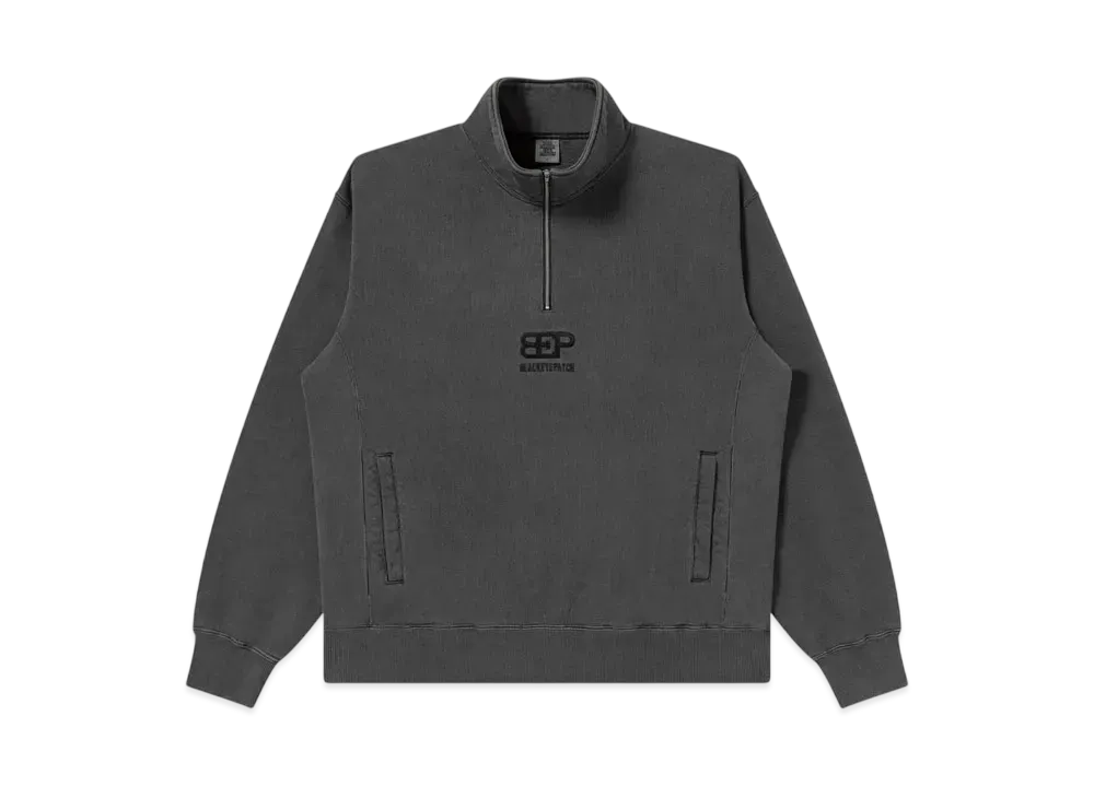 BlackEyePatch Supercar LOGo Half Zip Sweat "Charcoal"