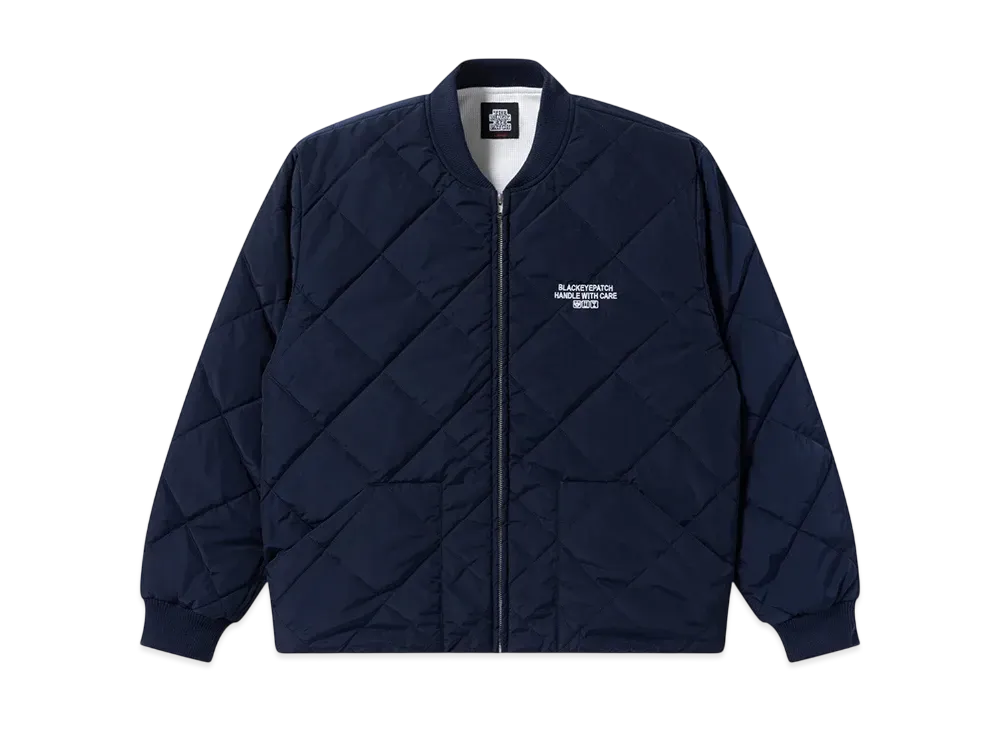 BlackEyePatch Hwc Label Embroidered Quilted Jacket "Navy"