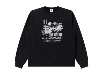 BlackEyePatch Tokyo Souvenir Crew Sweat "Charcoal"