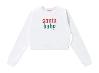 BlackEyePatch Santa Baby Crew Sweat "White"
