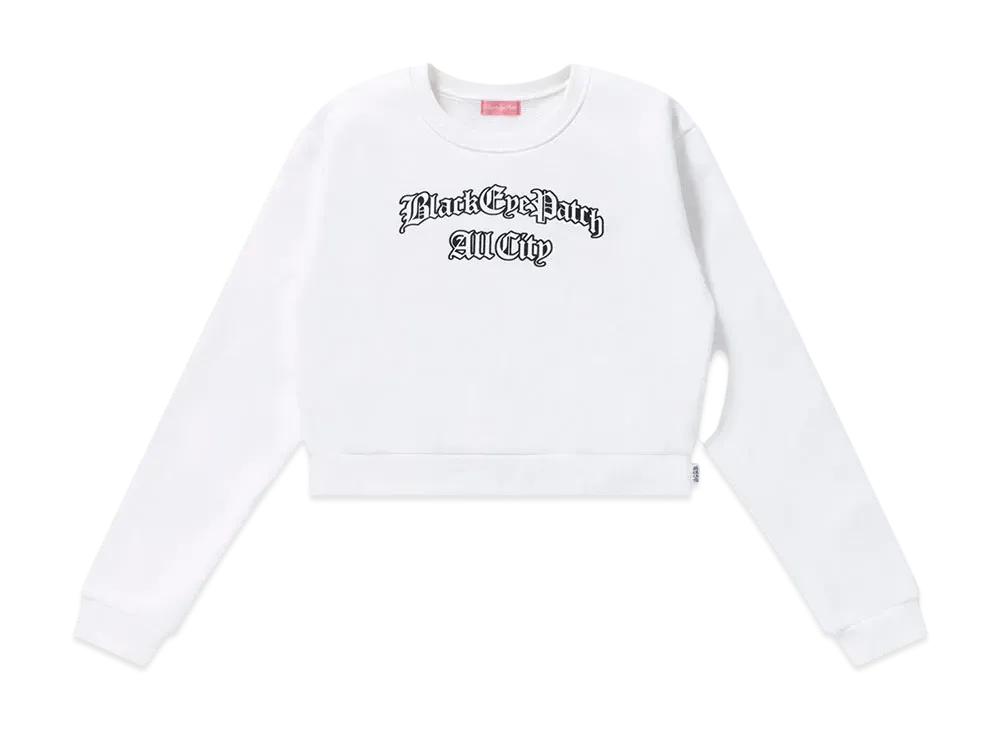 BlackEyePatch All City O.E. Sprayed Crew Sweat "White"