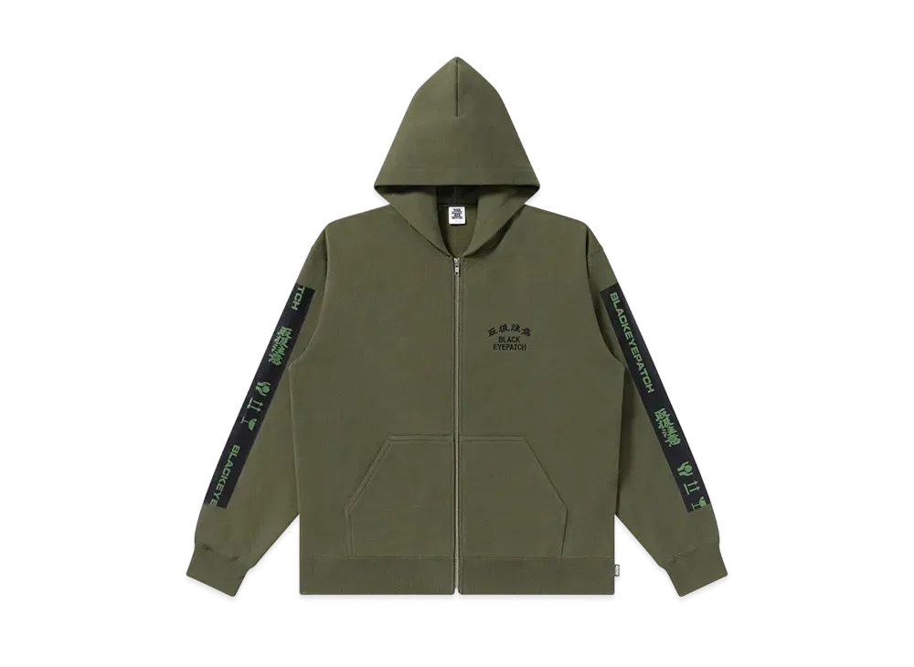 BlackEyePatch HWC Taped Zip Hoodie "Olive"