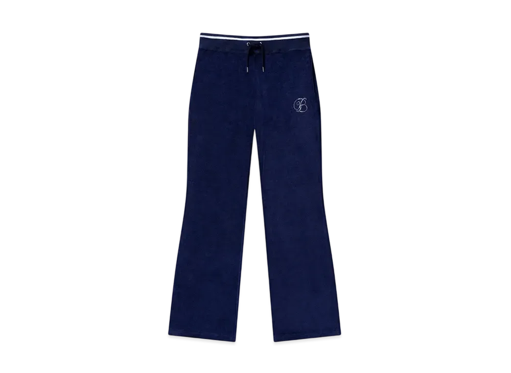 BlackEyePatch B Emblem Velour Flared Pants "Navy"