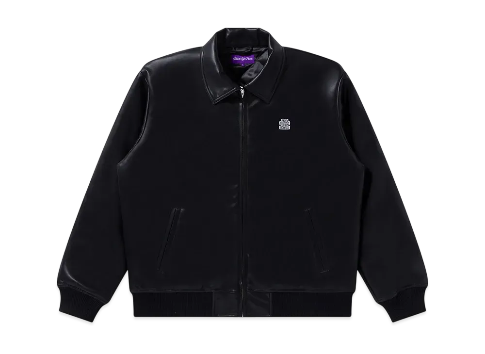 BlackEyePatch Dragon Swirl Logo Faux Leather Jacket "Black"