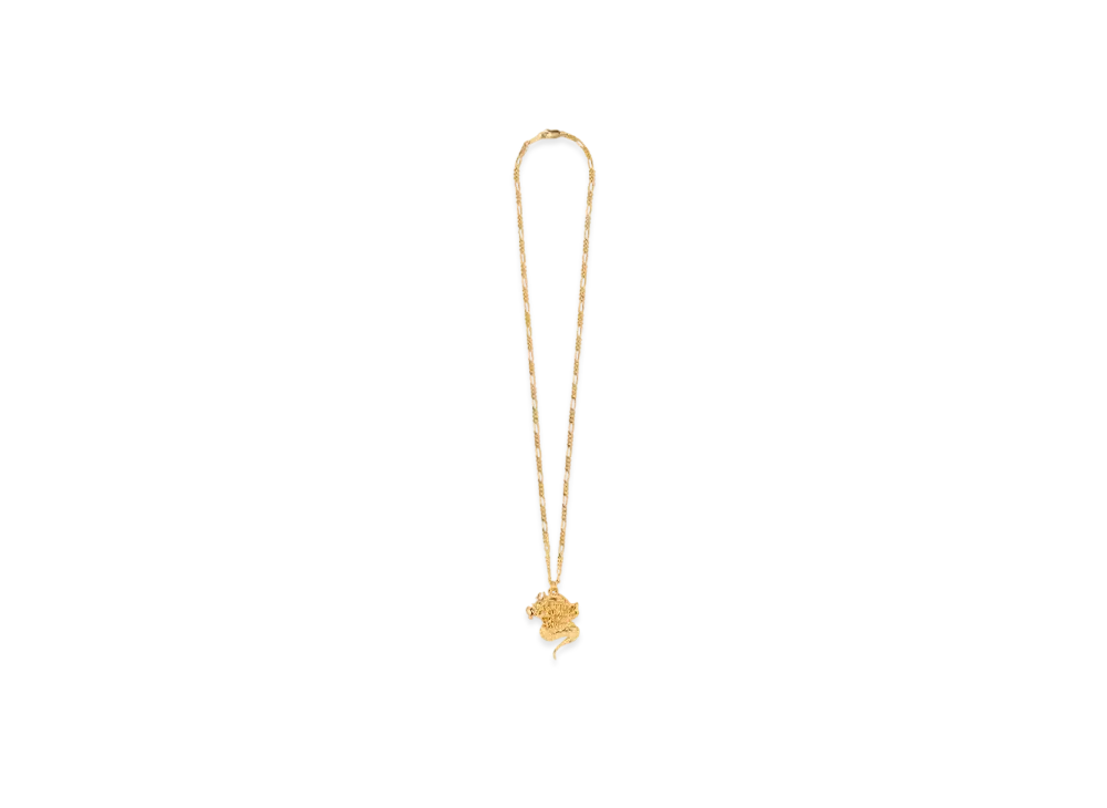 BlackEyePatch Og Dragon Pendant Necklace "Gold"