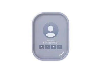 BlackEyePatch Contact Info Tray "Gray"