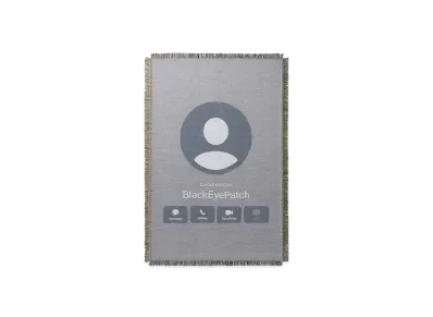 BlackEyePatch Contact Info Blanket "Gray"