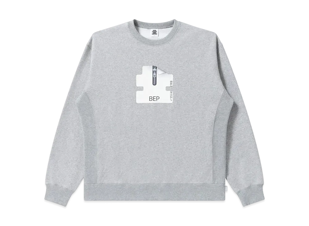BlackEyePatch Og Zip File Crew Sweat "Heather Gray"