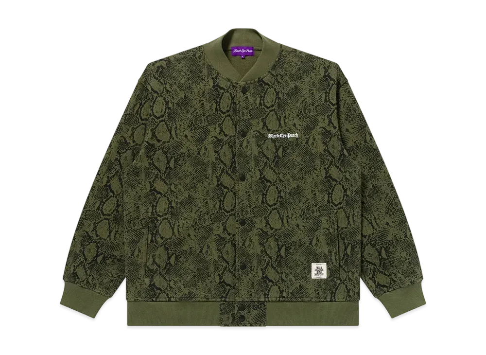 BlackEyePatch Oe Logo Python Sweat Stadium Jacket "Olive"