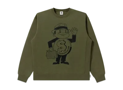 BlackEyePatch Dollarman Crew Sweat "Olive"