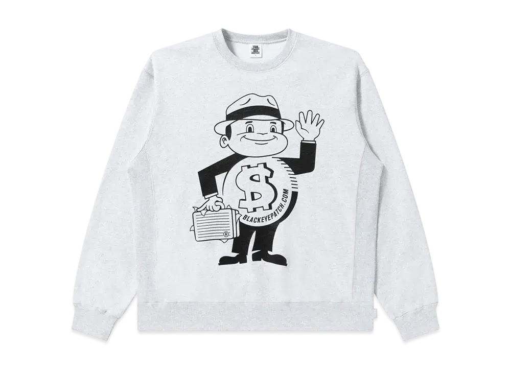 BlackEyePatch Dollarman Crew Sweat "Ash"