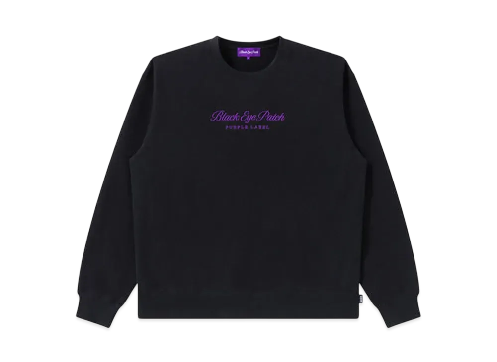 BlackEyePatch Purple Label Logo Crew Sweat "Black"