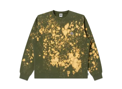 Blackeyepatch Small OG Acid Splattered Crew Sweat "Olive"