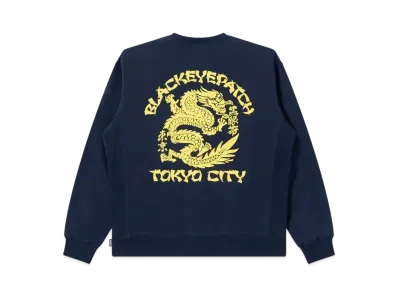 Blackeyepatch Angry Dragon Crew Sweat "Navy"