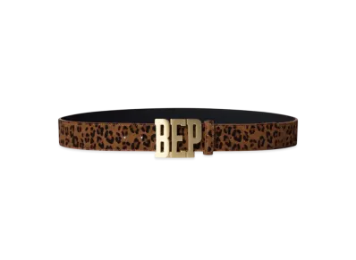 Blackeyepatch Leopard Patterned Letters Leather Belt "Leopard"