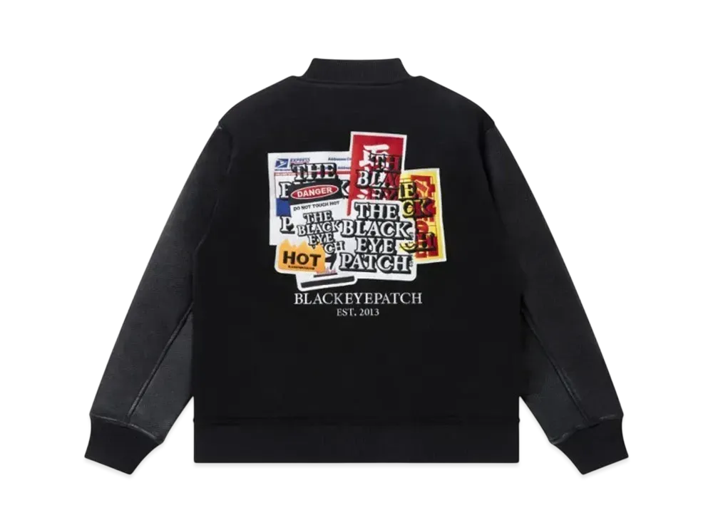 Blackeyepatch Label Pack Patched Stadium Jacket "Black"