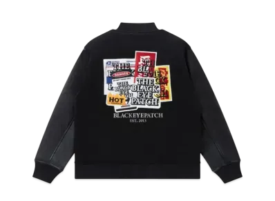 Blackeyepatch Label Pack Patched Stadium Jacket "Black"