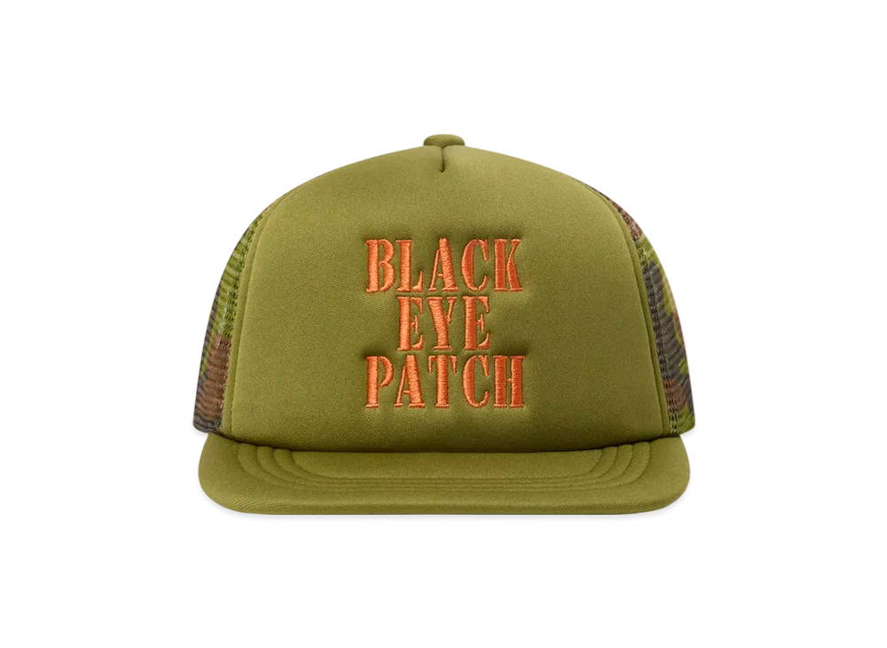 BlackEyePatch Stencil Logo Mesh Cap "Olive"