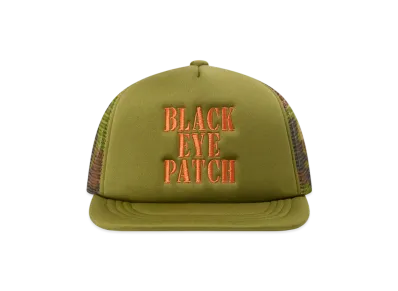 BlackEyePatch Stencil Logo Mesh Cap "Olive"