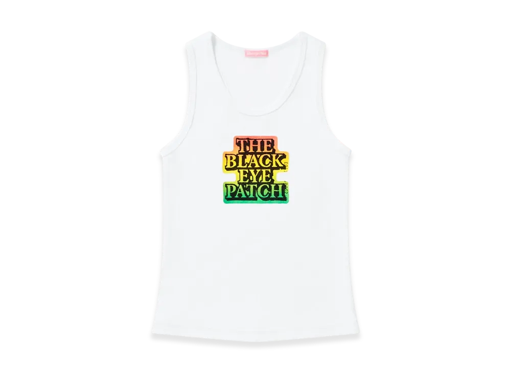 THE BLACK EYE PATCH タンクトップ ホワイト BLACK EYE PATCH OG LABEL RIBBED TANK
