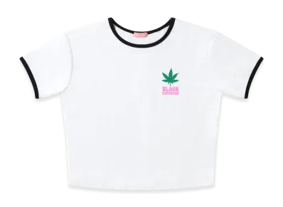 Blackeyepatch Dispensary Logo Ringer Tee "White"