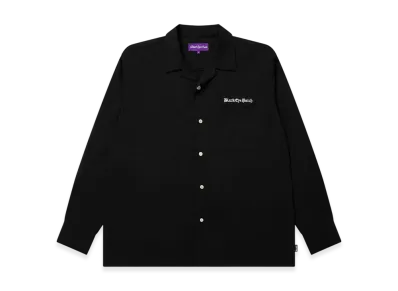 BlackEyePatch OE Logo Open Collared L/S Rayon Shirt "Black"