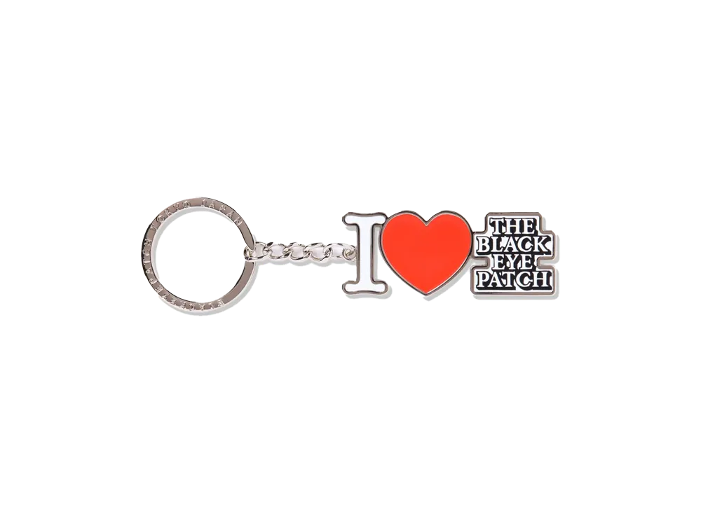 BlackEyePatch I Love BEP Keychain "Silver"