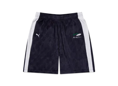 BlackEyePatch x PUMA Oval Logo Bep Monogram Velour Shorts "Navy"