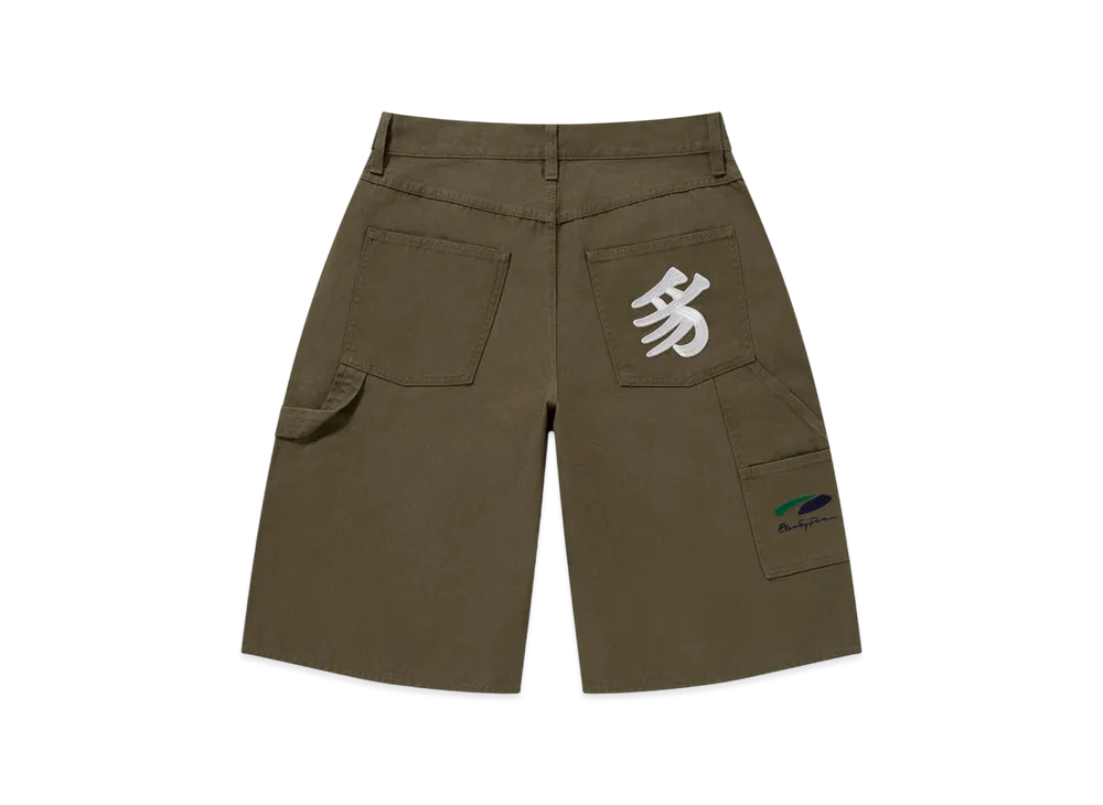 BlackEyePatch x PUMA Kanji Bep Twill Painter Shorts "Olive"