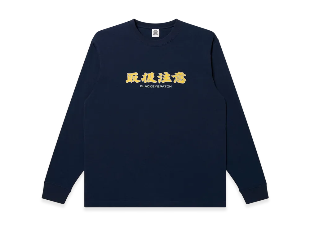 BlackEyePatch Handle With Care L/S Tee "Navy"