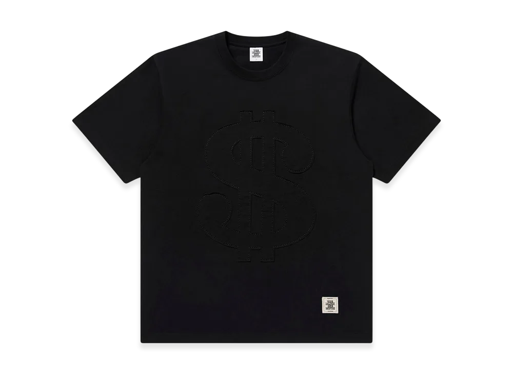 BlackEyePatch Big Dollar Sign Fabric Stitched Tee "Black"