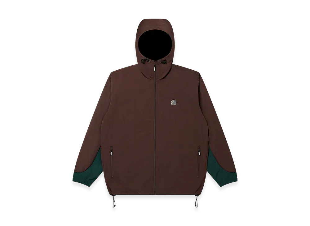 BlackEyePatch Small OG Label Nylon Track Jacket "Brown"