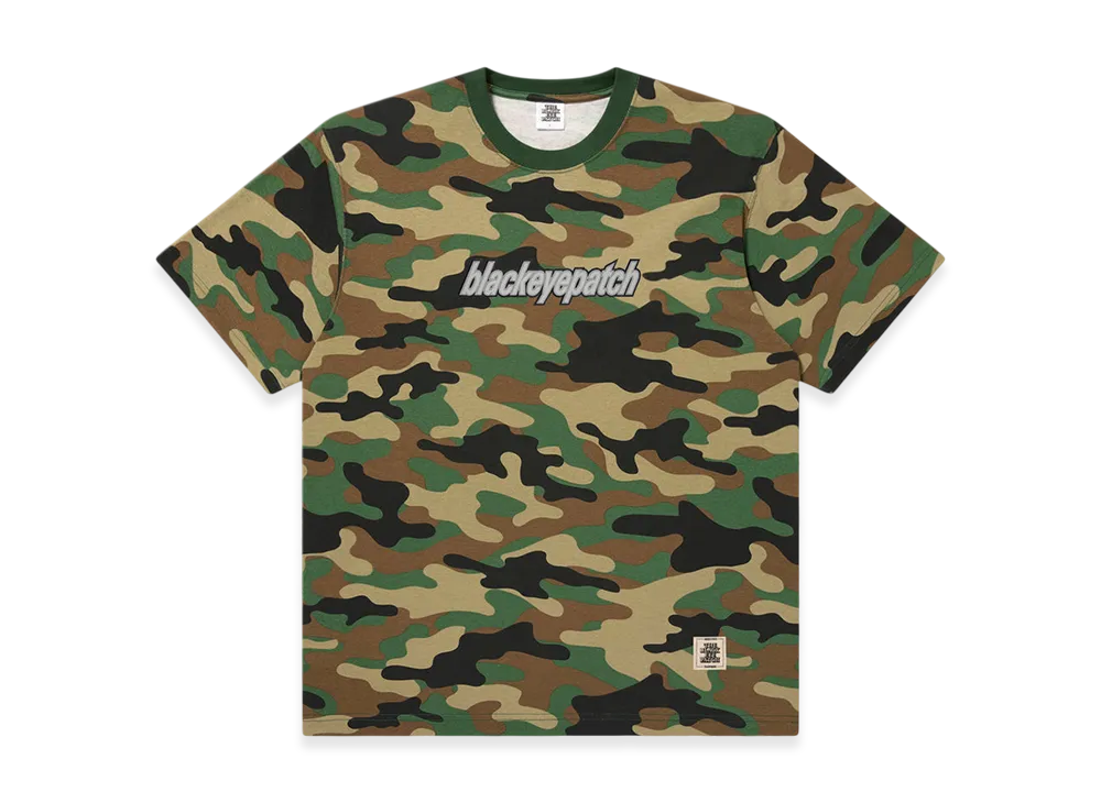 BlackEyePatch Lowercase Logo Tee "Woodland Camo"