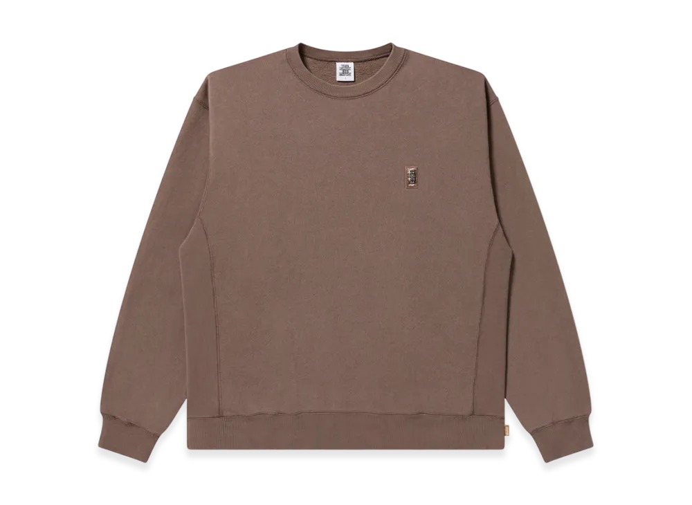 BlackEyePatch HWC Embroidered Pigment Dyed Crew Sweat "Brown"