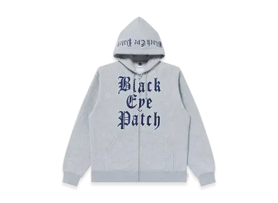 BlackEyePatch Stacked Oe Logo Zip Hoodie "Heather Gray"
