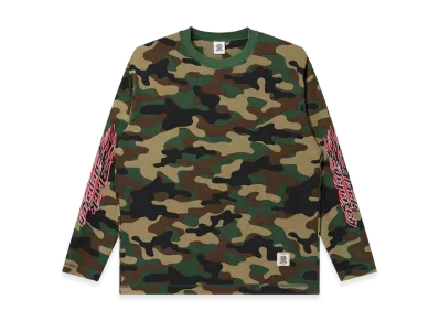 BlackEyePatch Flame Logo Thermal L/S Tee "Woodland Camo"