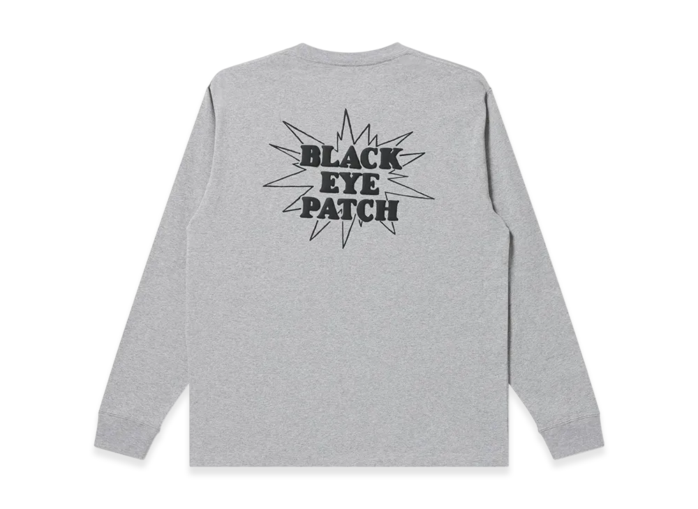 BlackEyePatch Shit Happens L/S Tee "Heather Gray"