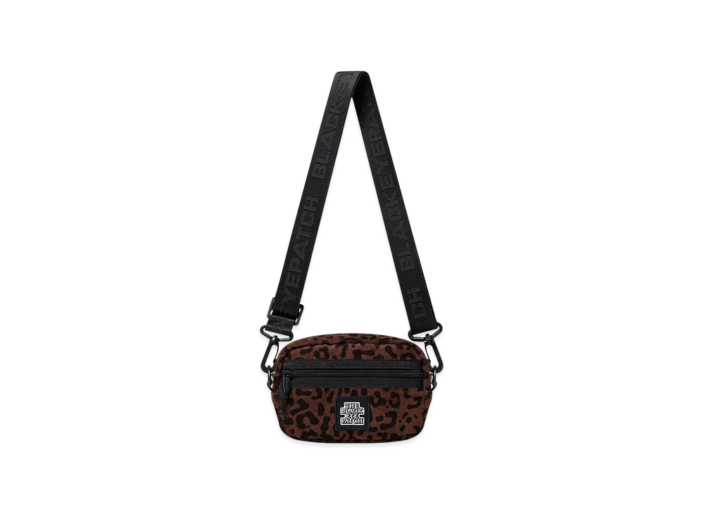 BlackEyePatch Leopard Patterned Corduroy Shoulder Bag "Leopard"