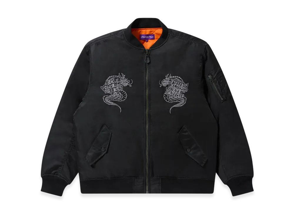 BlackEyePatch Dragons Embroidered Bomber Jacket "Black"