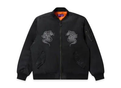 BlackEyePatch Dragons Embroidered Bomber Jacket "Black"