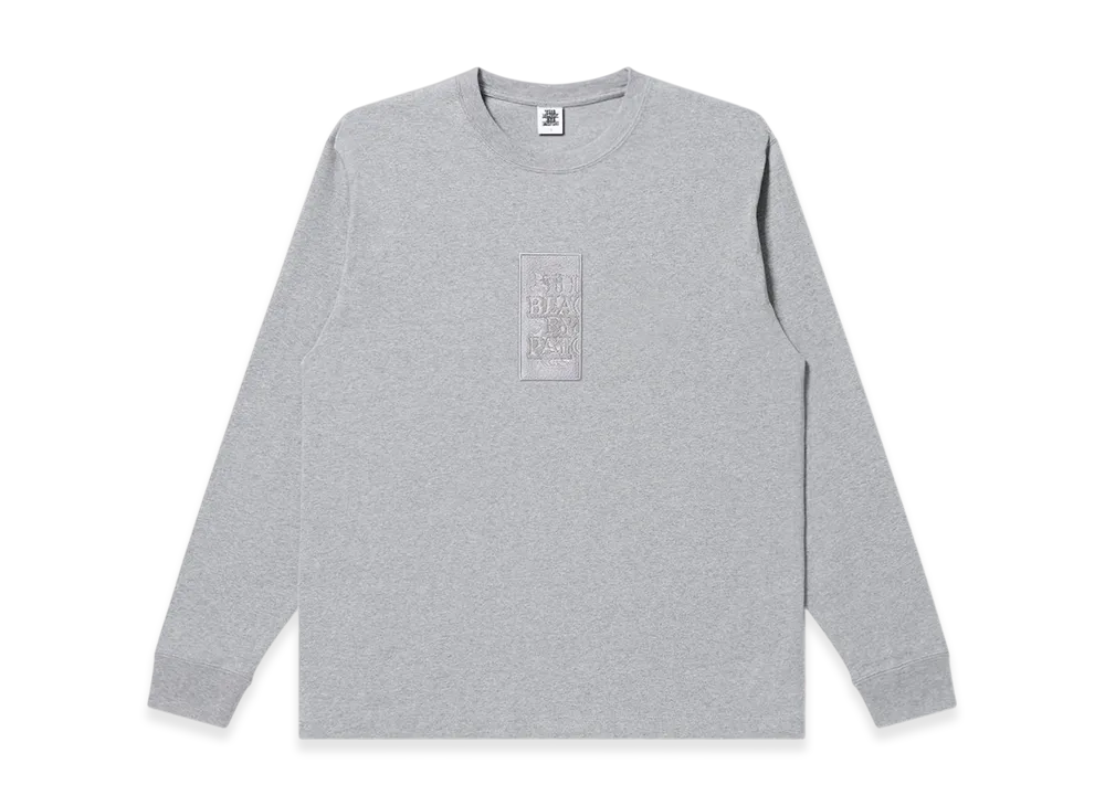 BlackEyePatch Hwc Same Color Embroidered L/S Tee "Heather Gray"