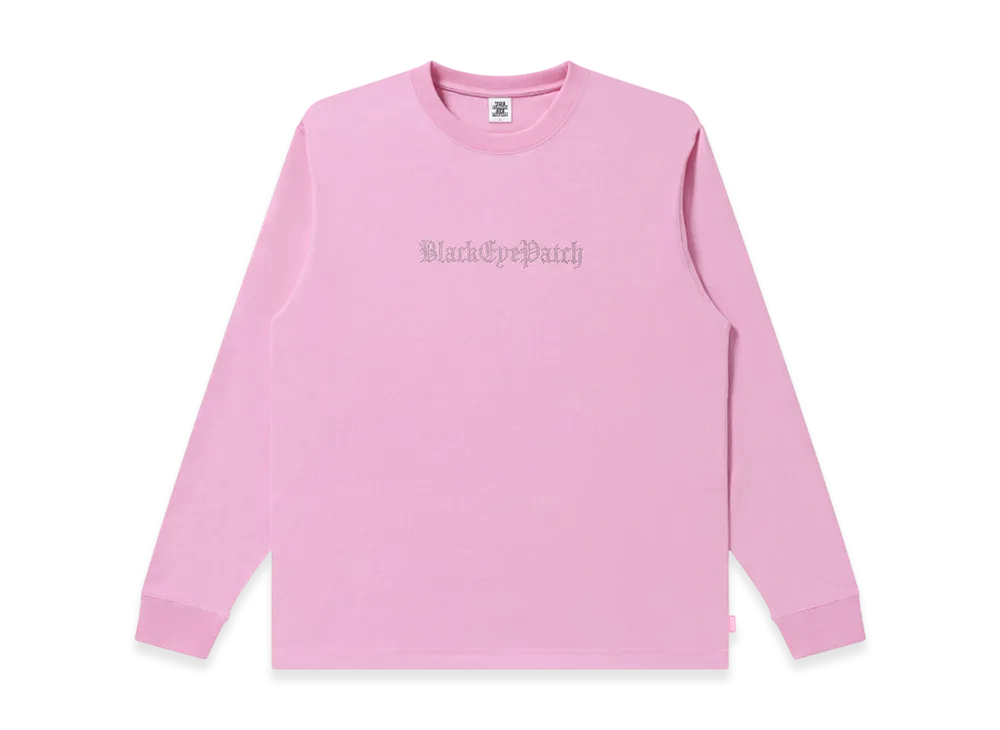 BlackEyePatch Rhinestoned OE Logo L/S Tee "Pink"