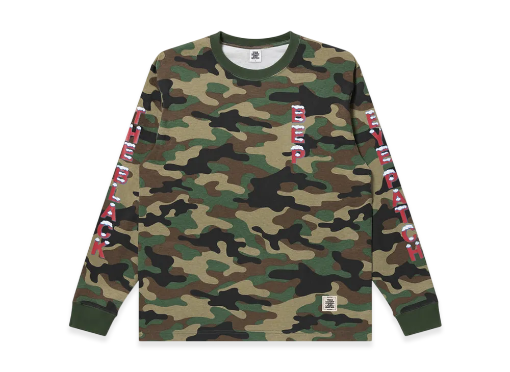 BlackEyePatch Ice Cold Letters L/S Tee "Woodland Camo"