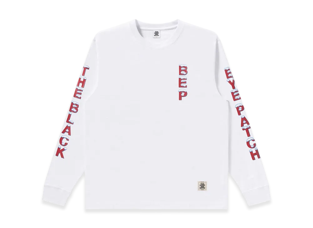 BlackEyePatch Ice Cold Letters L/S Tee "White"