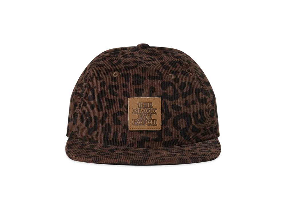 BlackEyePatch Leopard Patterned OG Label Corduroy Cap "Brown"