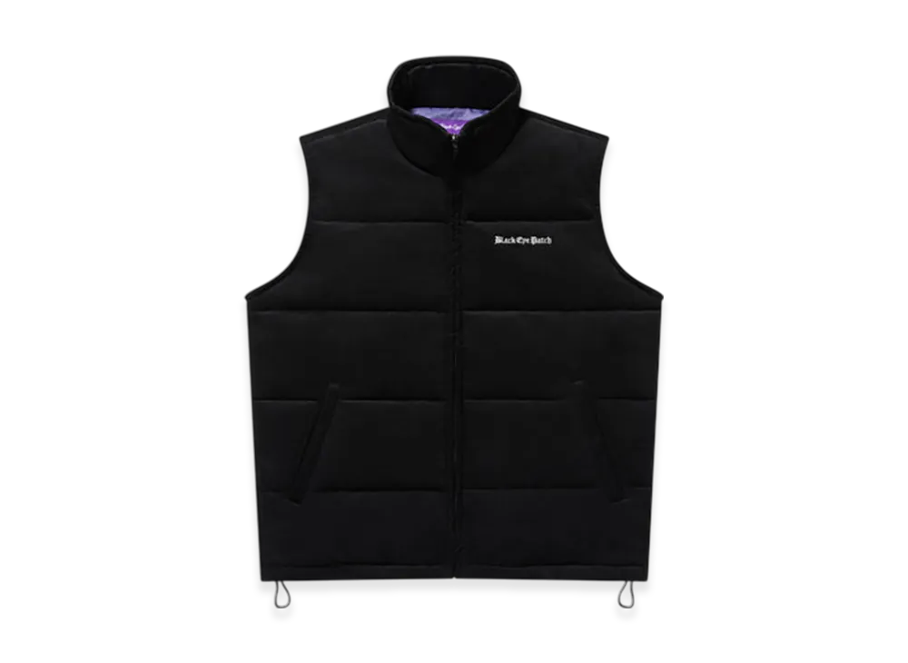 BlackEyePatch OE Logo Corduroy Puffer Vest "Black"