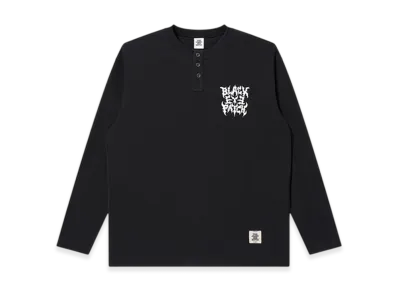 BlackEyePatch Trap Metal Logo Henley Neck L/S Tee "Black"