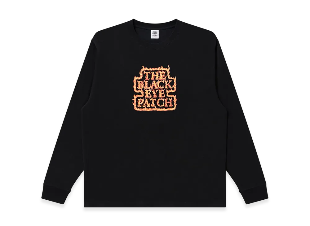 BlackEyePatch Flamed OG Label L/S Tee "Black"